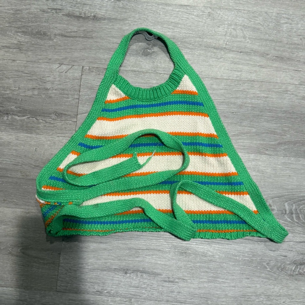 Zara Striped Knit Halter Top